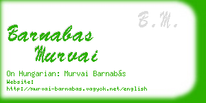 barnabas murvai business card